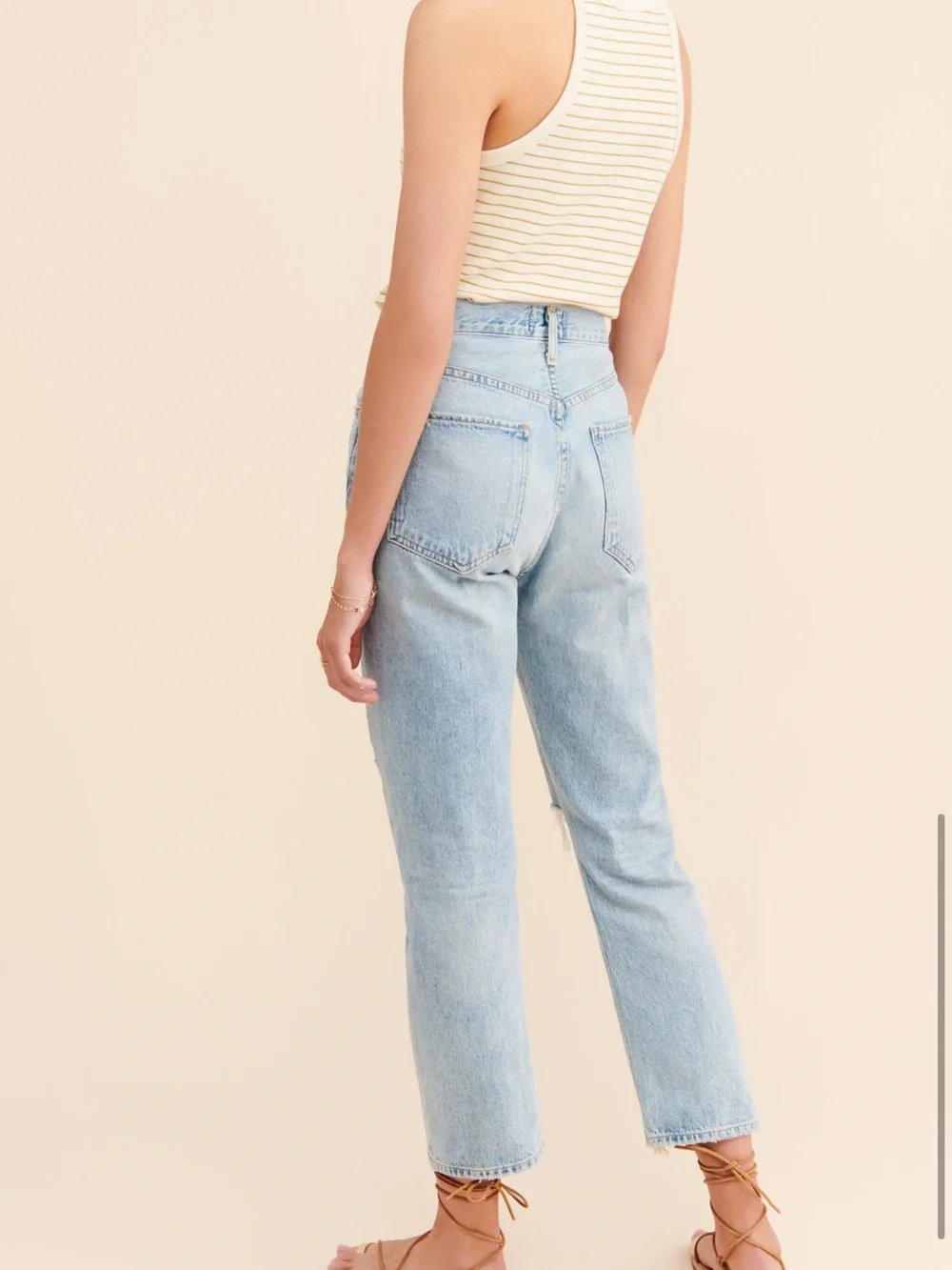 Agolde Riley High-Rise Cropped Straight Jeans - Picture 4 of 7
